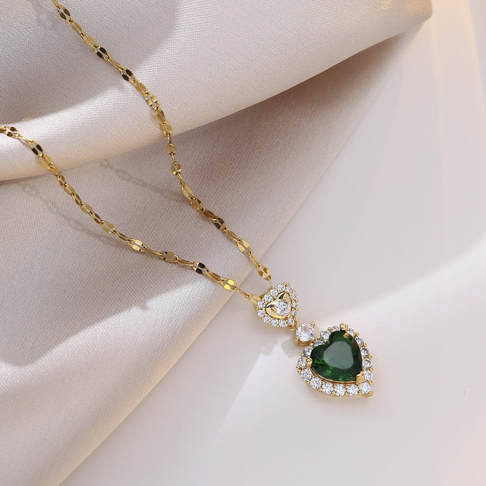 Heart Pendant Necklace Romantic Everyday Statement