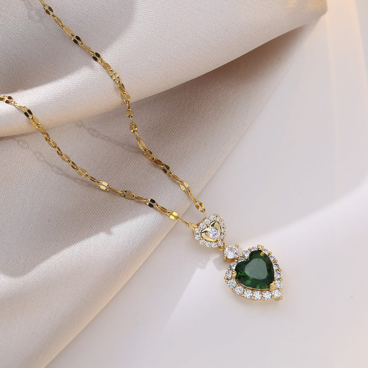 Heart Pendant Necklace Romantic Everyday Statement