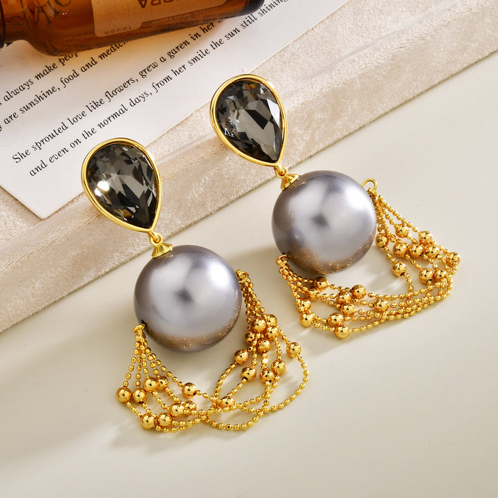 Pearl Cascade Tassel Drop Earrings