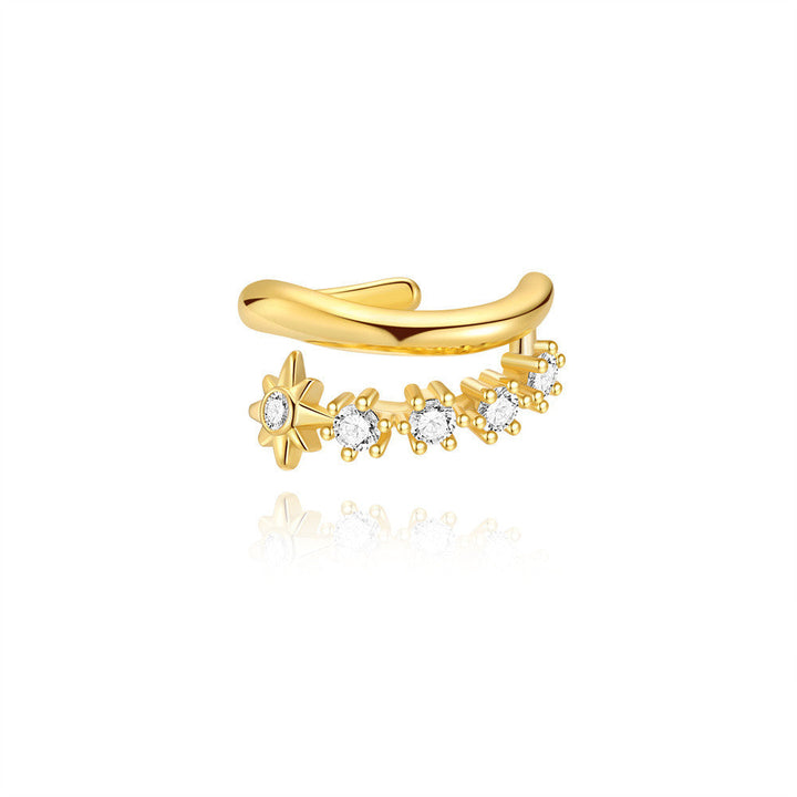 Celestial Star Ear Cuff with CZ Accents