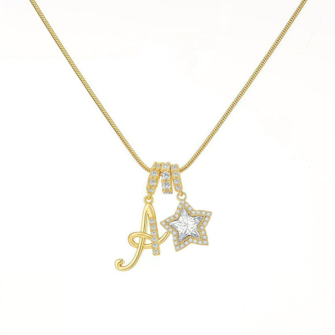 Letter Star Pendant Necklace