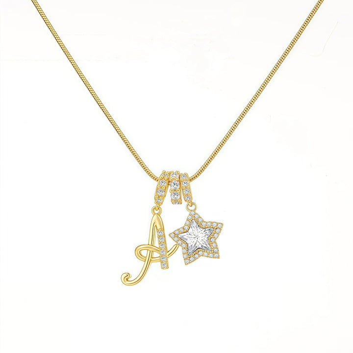 Letter Star Pendant Necklace