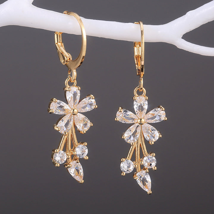 Elegant Flower Pendant Earrings for Women