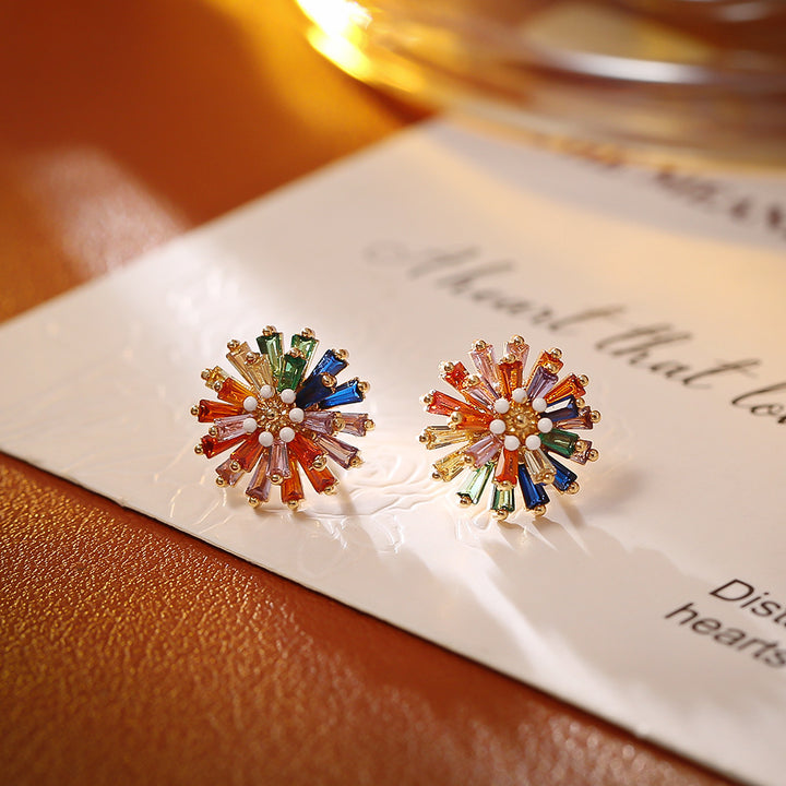 Rainbow Daisy Fireworks Sparkling Jewelry Collection