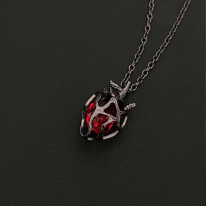 Dark Style Hollow Heart Pendant Jewelry