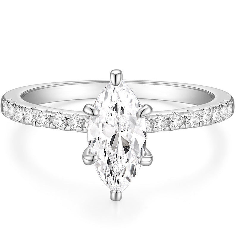 1.5 Carat Marquise CZ Engagement Ring