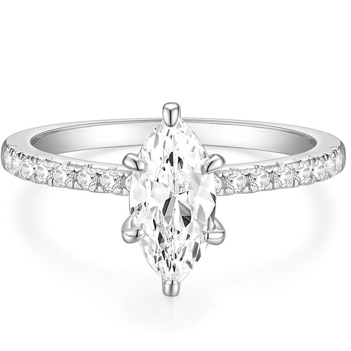 1.5 Carat Marquise CZ Engagement Ring