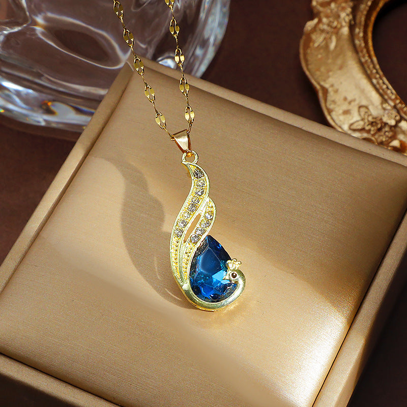 Sapphire Peacock Jewelry Set