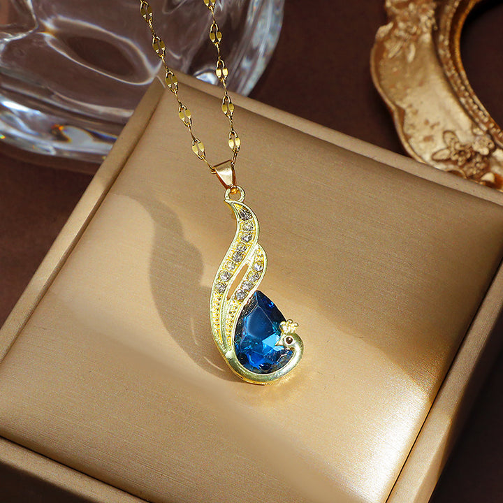 Sapphire Peacock Jewelry Set