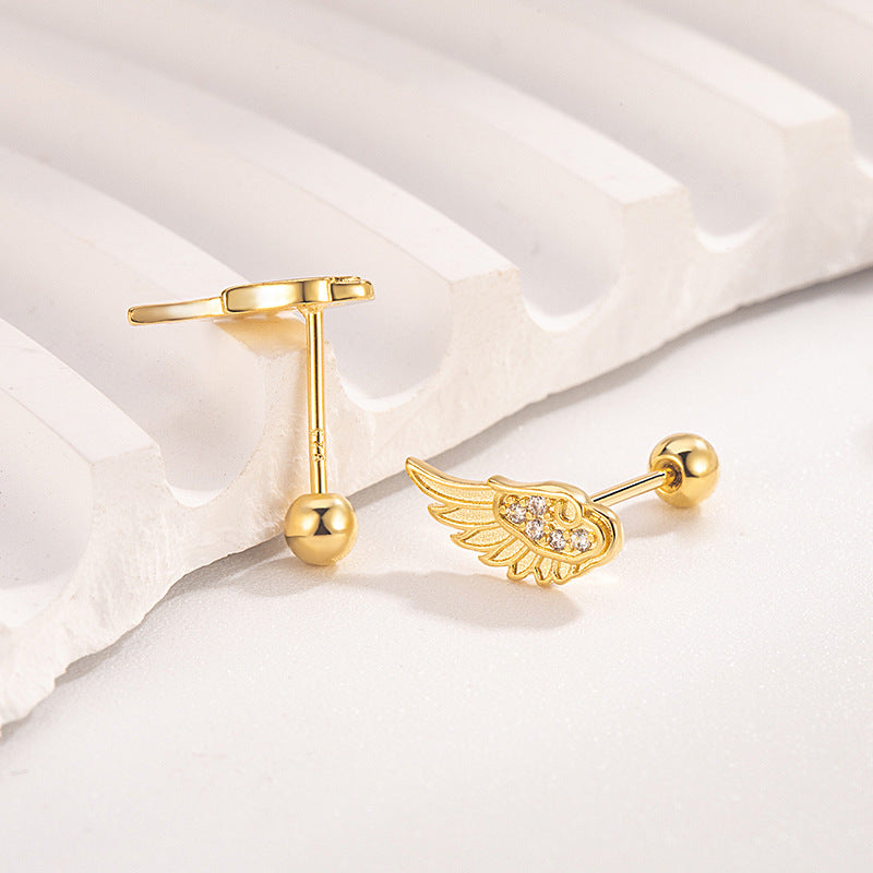 Wing Zircon Stackable Multi Piercing Screw Studs