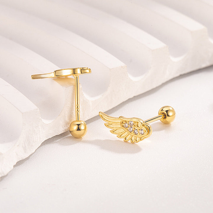 Wing Zircon Stackable Multi Piercing Screw Studs