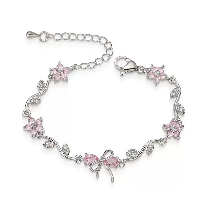 Floral Bow Zirconia Bracelet