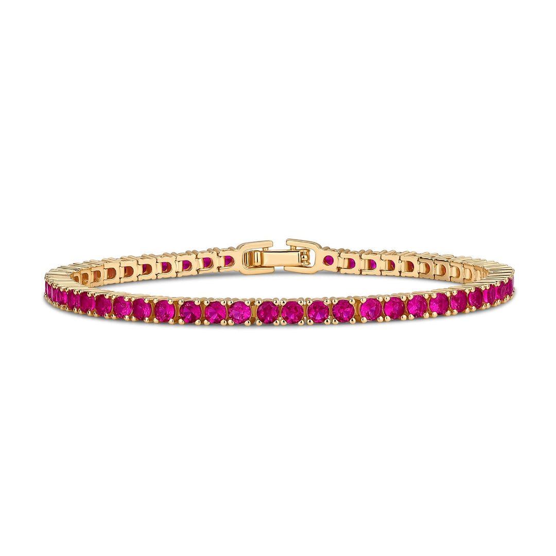 Colorful CZ Tennis Bracelet for Daily Wear