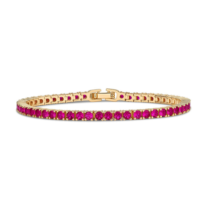 Colorful CZ Tennis Bracelet for Daily Wear