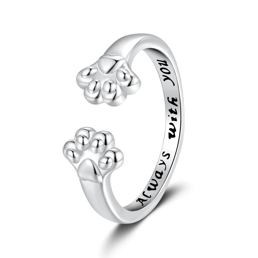 Pet Paw Always With You Adjustable Memory Ring