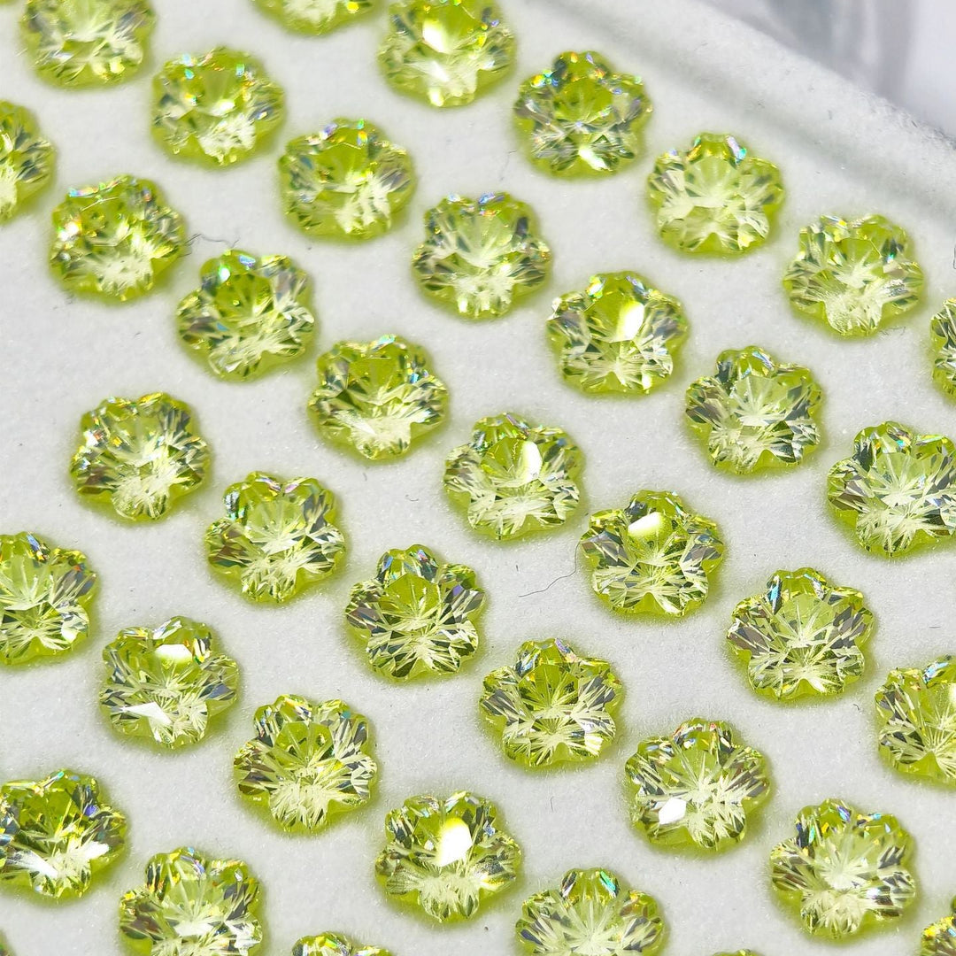 Five Petal Flower Loose Zircon Custom Jewelry Parts
