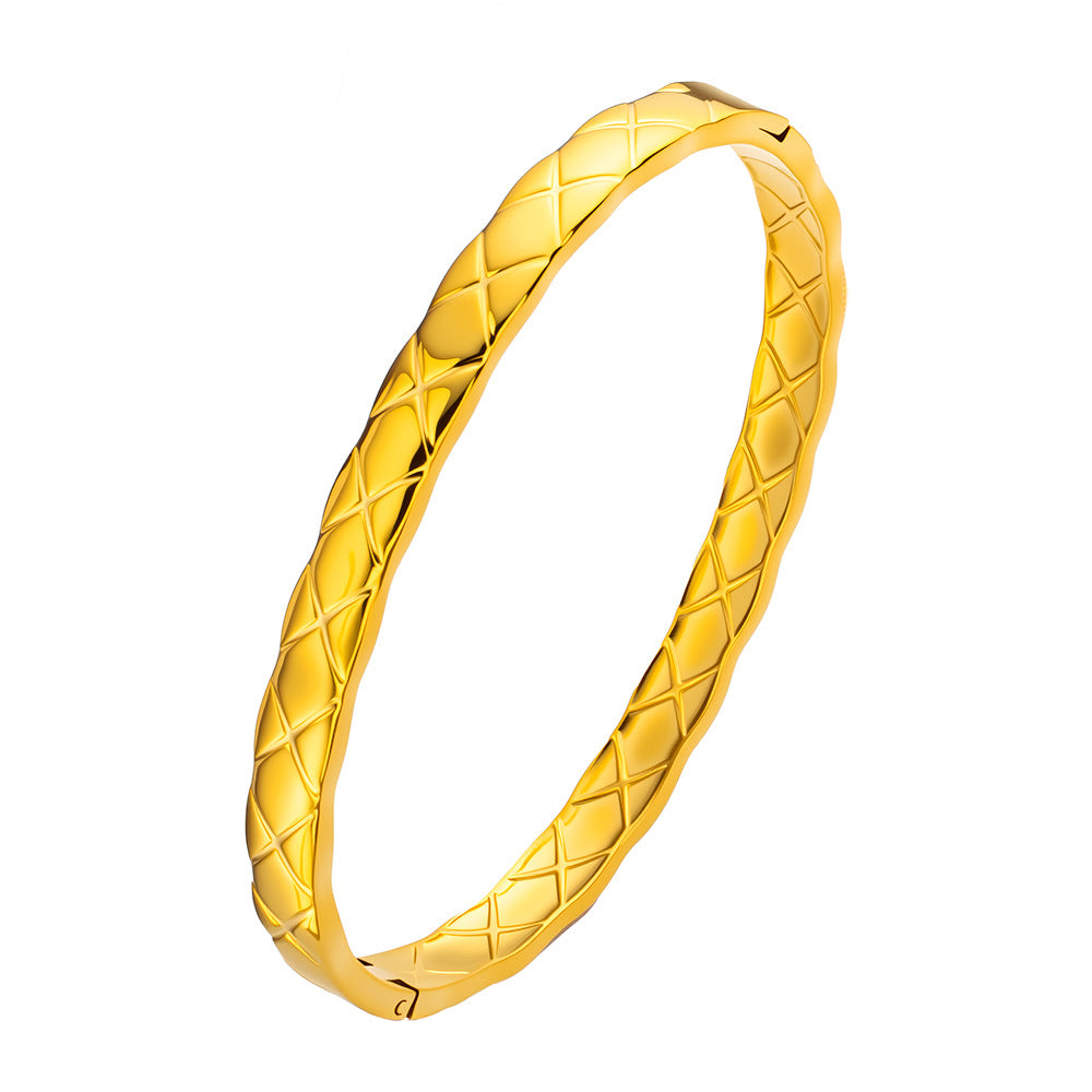 Bangle Bracelet Quilted Pattern Everyday Wear