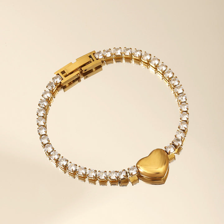 Sparkling Heart and Star Tennis Bracelet