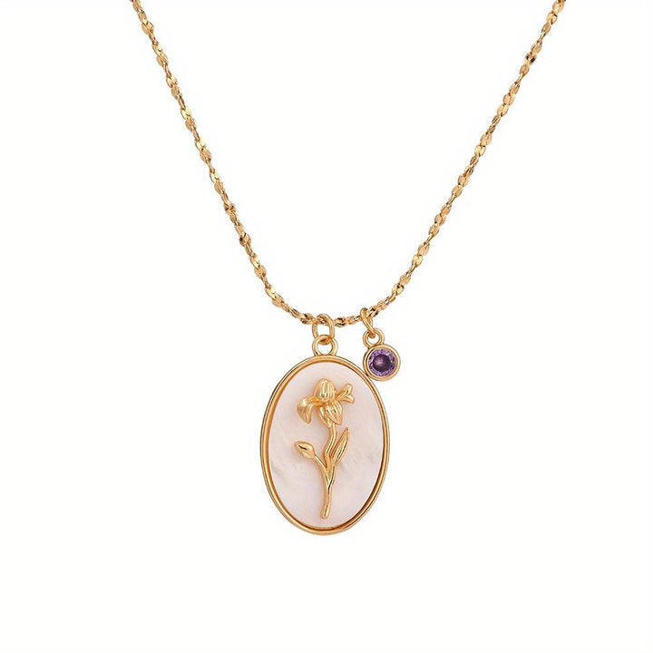 Shell Pendant Birthday Flower Necklace