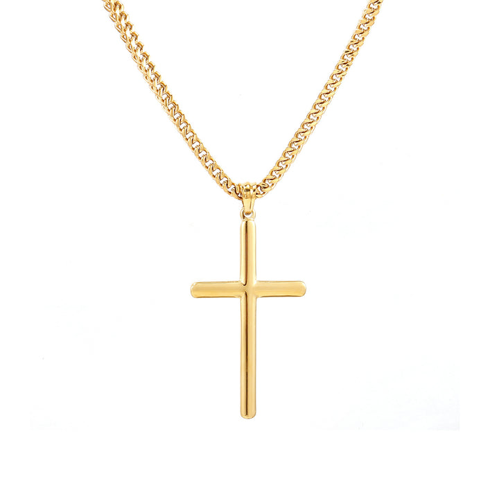Titanium Steel Cross Necklace Unisex