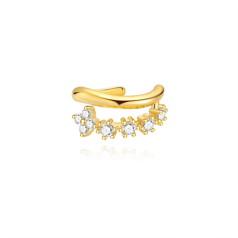 Celestial Star Ear Cuff with CZ Accents