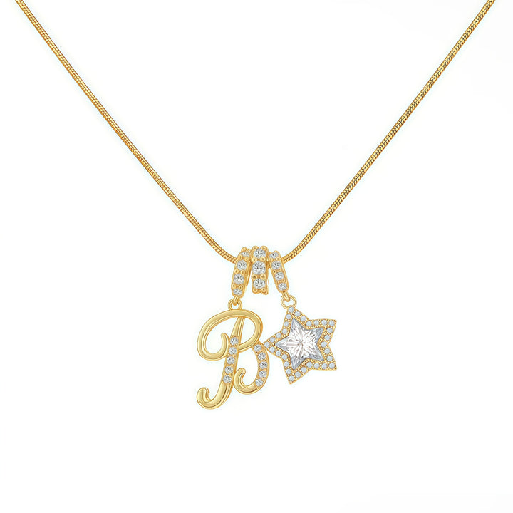 Letter Star Pendant Necklace
