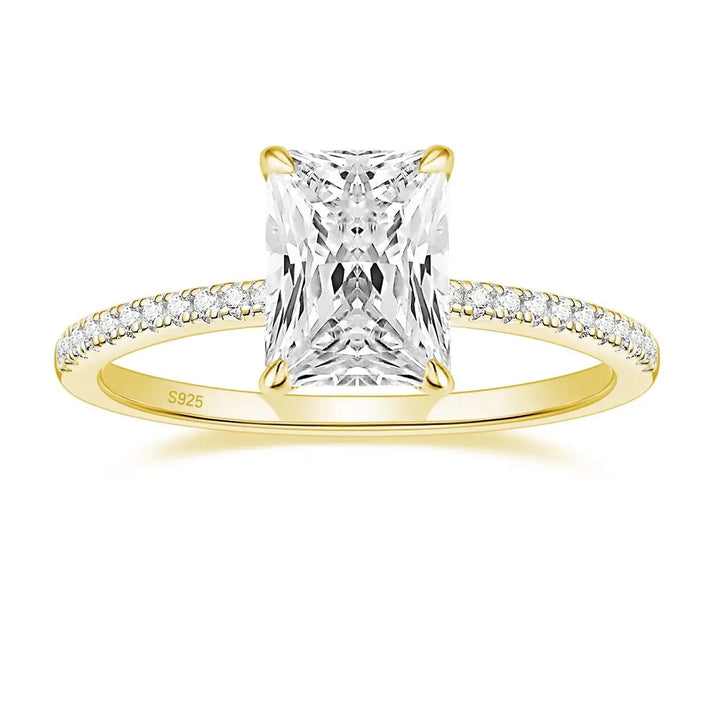 Solitaire Radiant Cut CZ Ring for Women