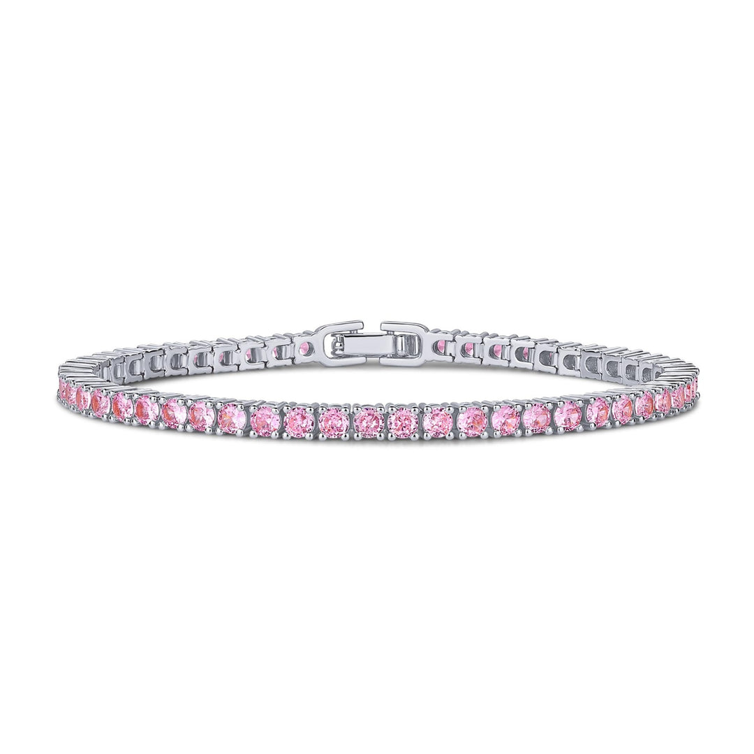 Colorful CZ Tennis Bracelet for Daily Wear