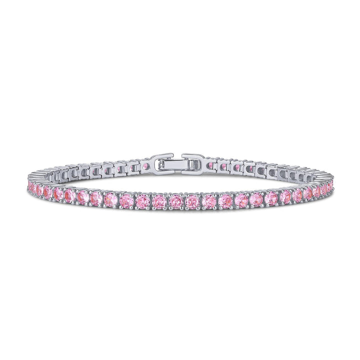Colorful CZ Tennis Bracelet for Daily Wear