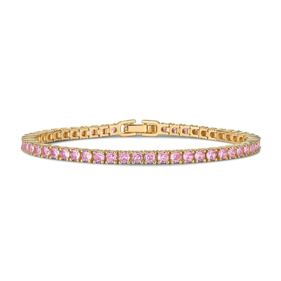 Colorful CZ Tennis Bracelet for Daily Wear