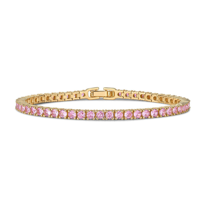 Colorful CZ Tennis Bracelet for Daily Wear