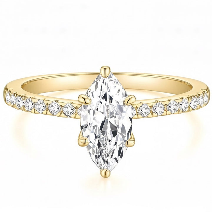 1.5 Carat Marquise CZ Engagement Ring