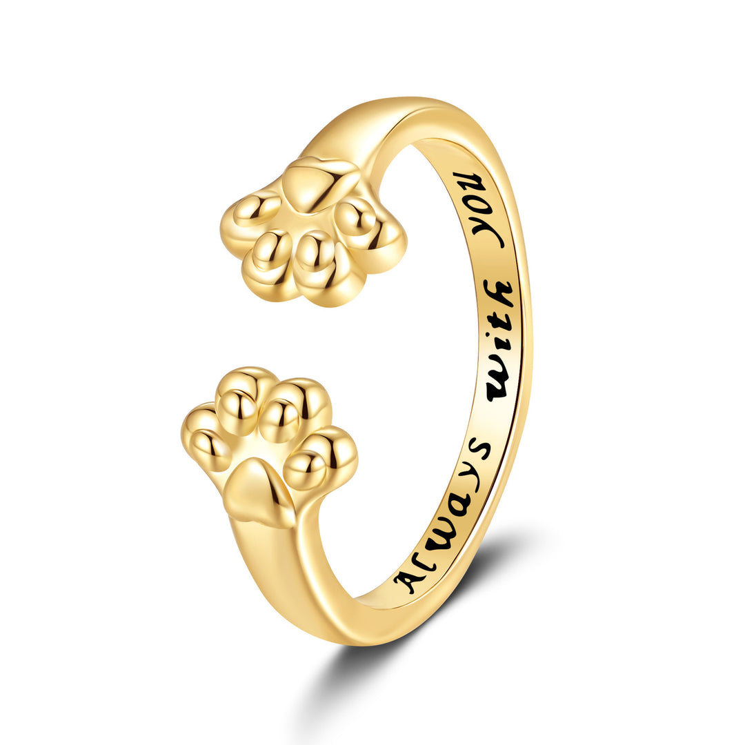 Pet Paw Always With You Adjustable Memory Ring