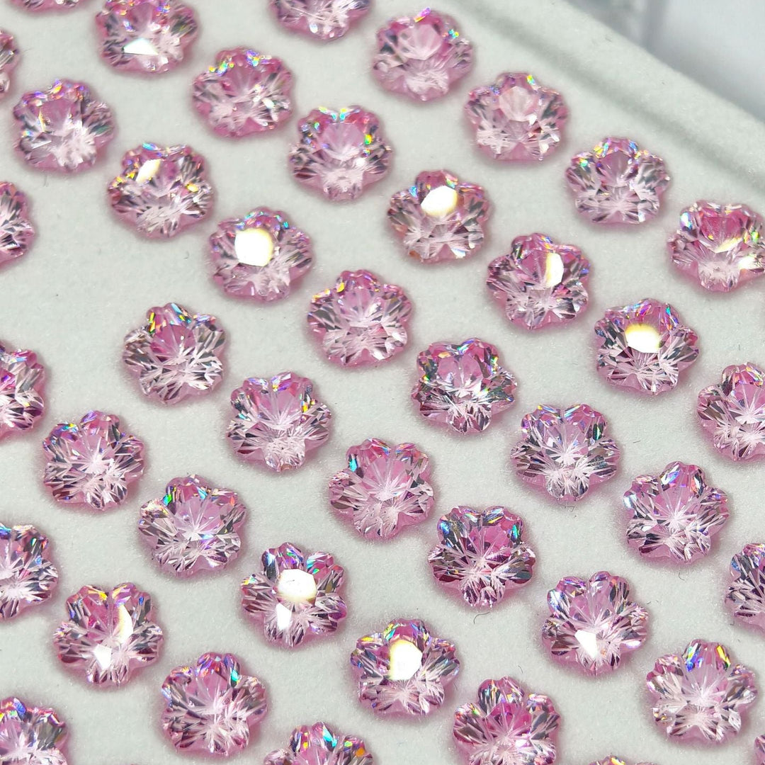 Five Petal Flower Loose Zircon Custom Jewelry Parts