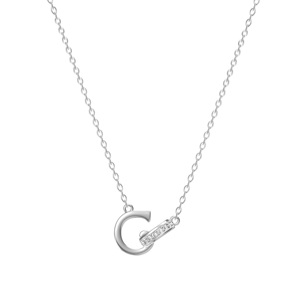 Personal Initial Letter Pendant Necklace Everyday Wear