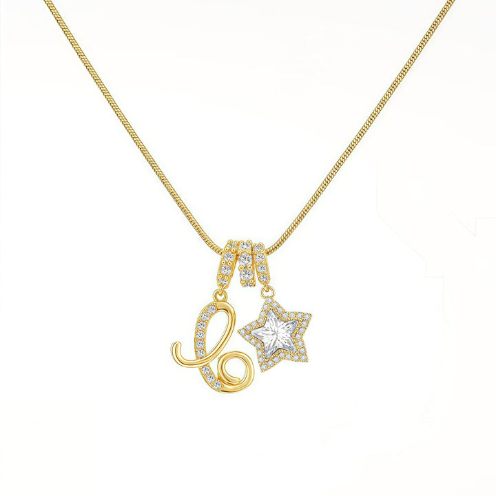Letter Star Pendant Necklace