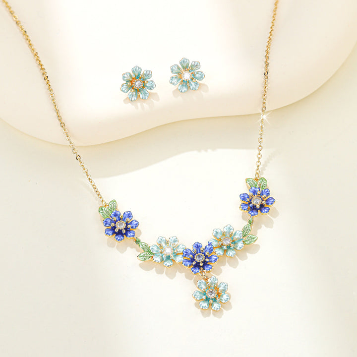 Colorful Enamel Floral Jewelry