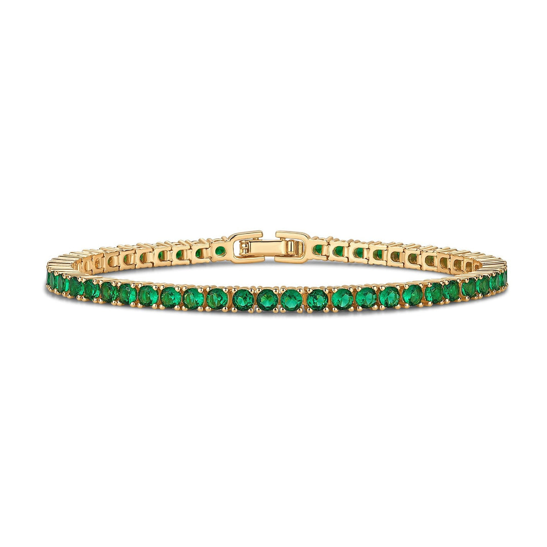 Colorful CZ Tennis Bracelet for Daily Wear