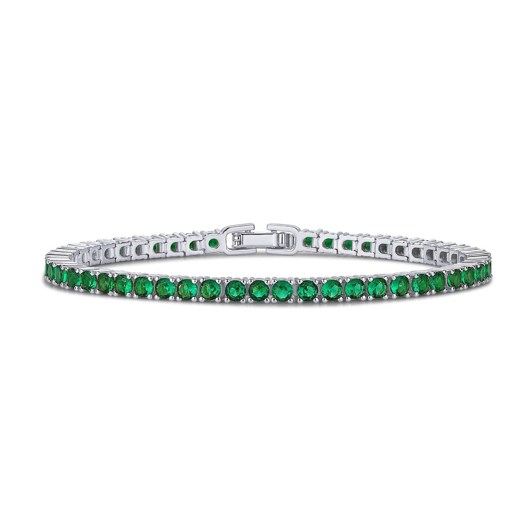 Colorful CZ Tennis Bracelet for Daily Wear