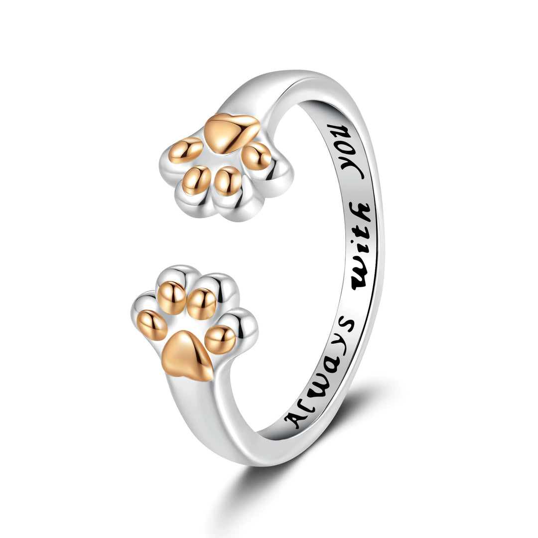 Pet Paw Always With You Adjustable Memory Ring