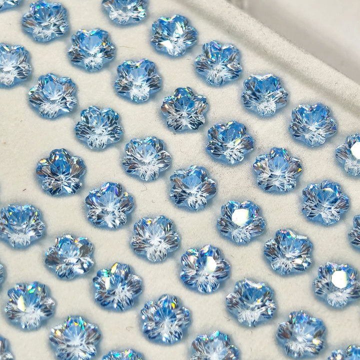 Five Petal Flower Loose Zircon Custom Jewelry Parts