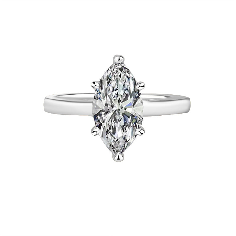 6 Prong Marquise Cubic Zirconia Ring