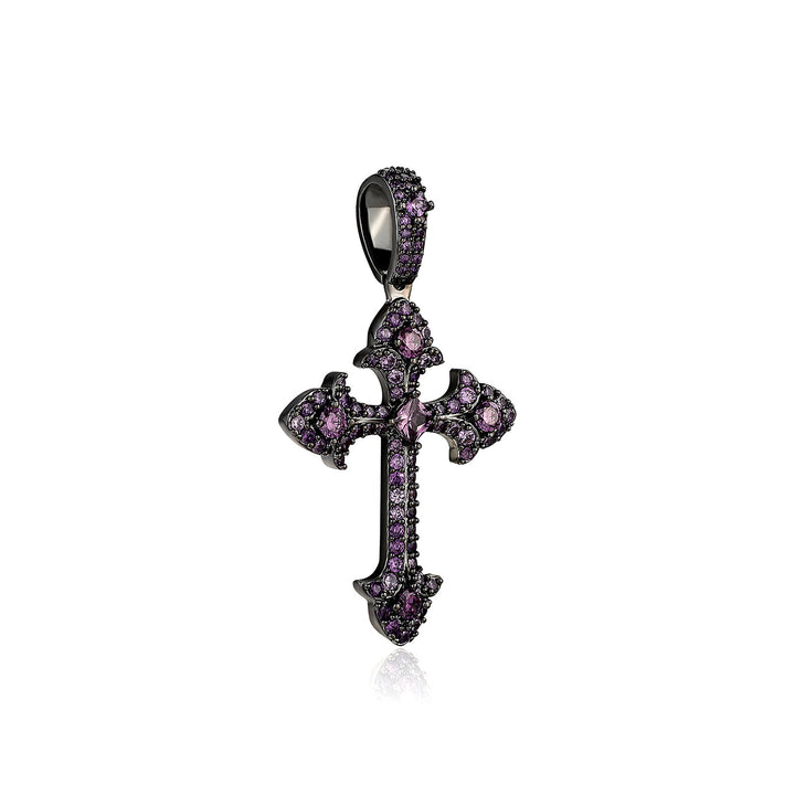Paved Cross Rope Chain Necklace