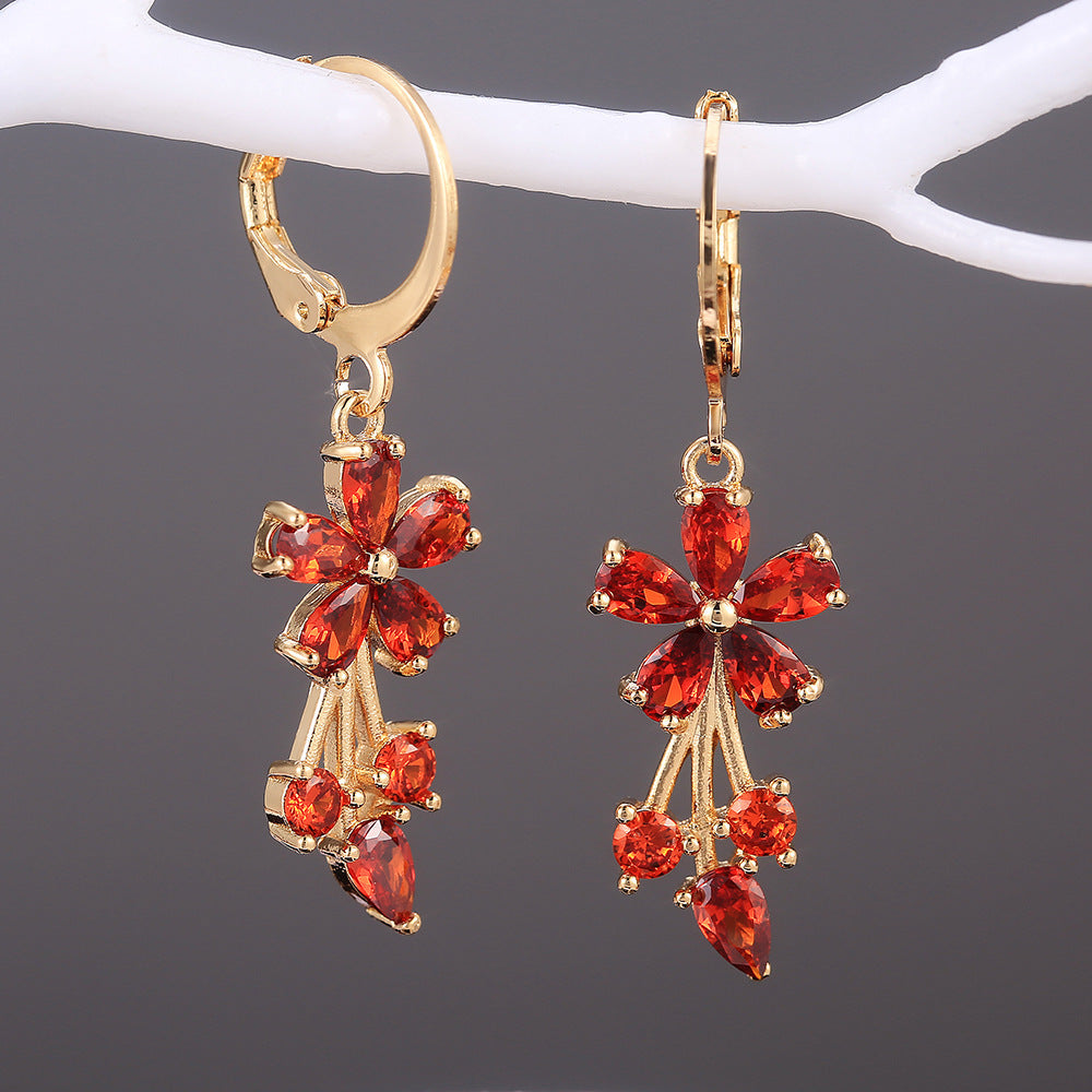 Elegant Flower Pendant Earrings for Women
