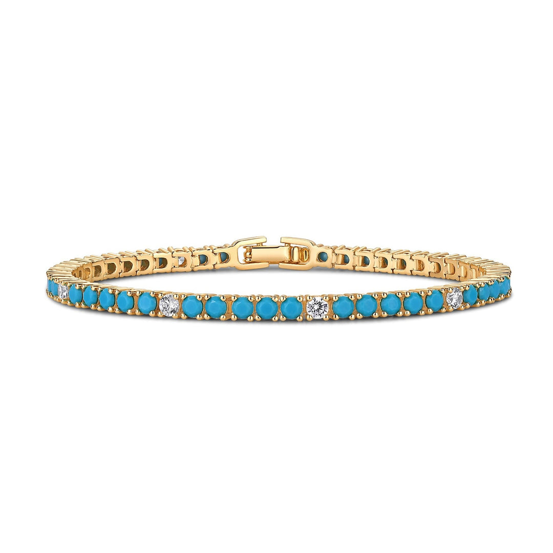 Colorful CZ Tennis Bracelet for Daily Wear