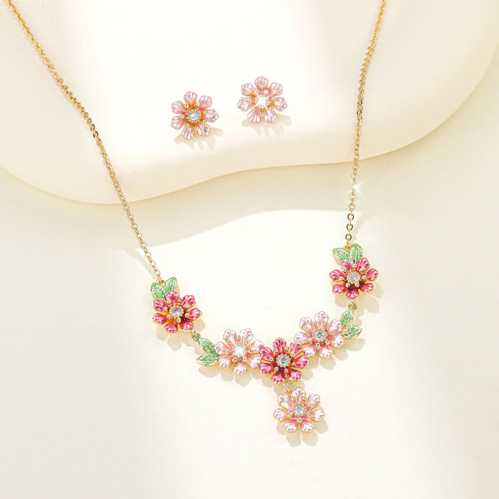 Colorful Enamel Floral Jewelry
