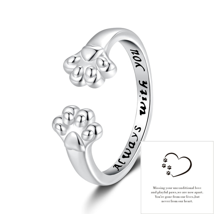 Pet Paw Always With You Adjustable Memory Ring