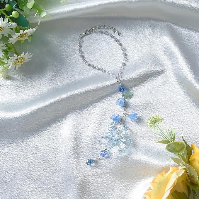 Iris Flower Hanging Ornament For Car Mirror