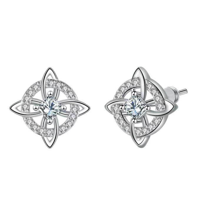 Witch Knot Birthstone Stud Earrings Daily Amulet