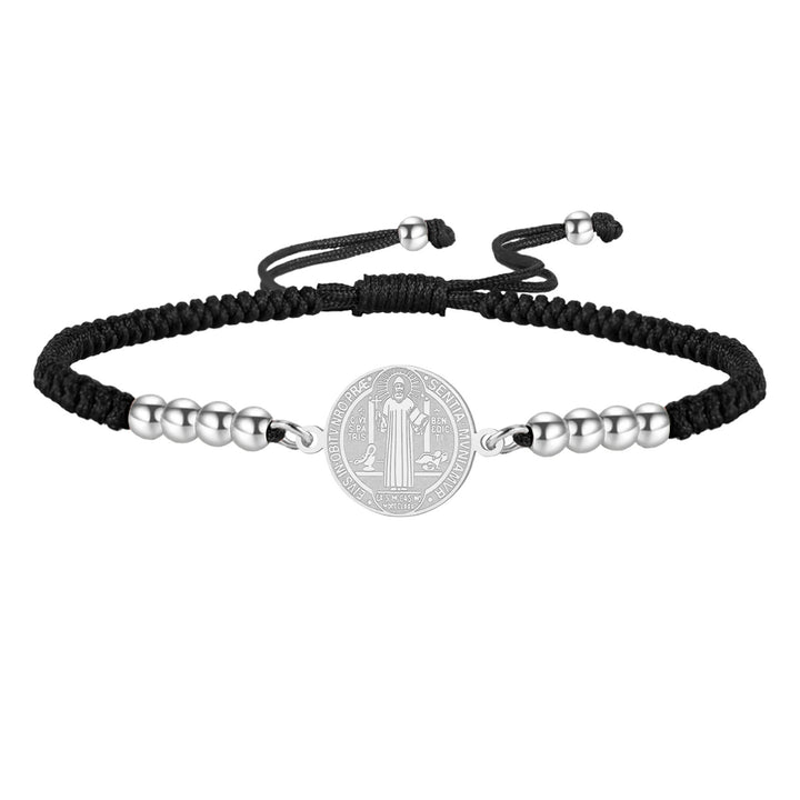 Saint Benedict Medal Cord Bracelet